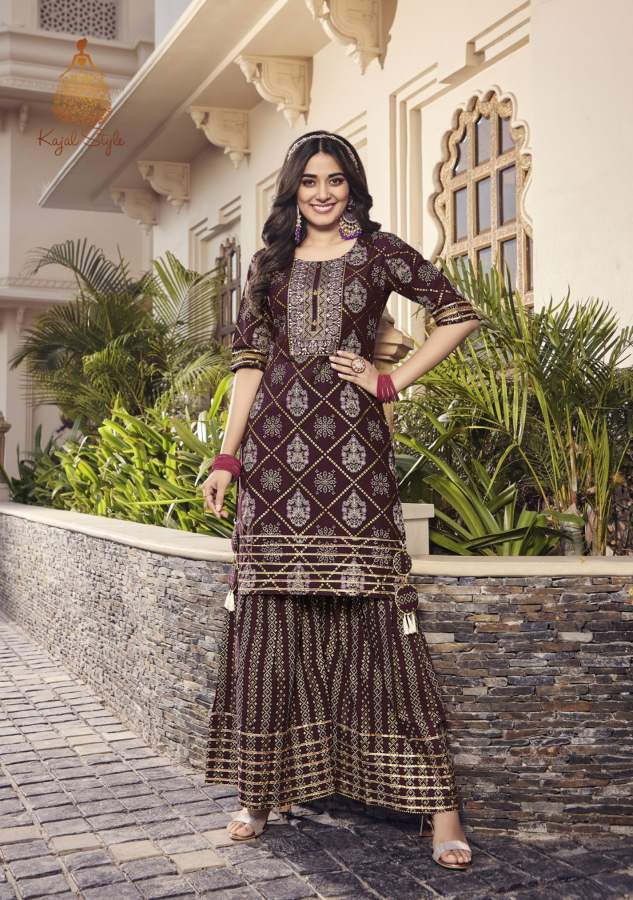 Lavish New Designer Festive Wear Embroidery Heavy Kurti With Bottom Collection